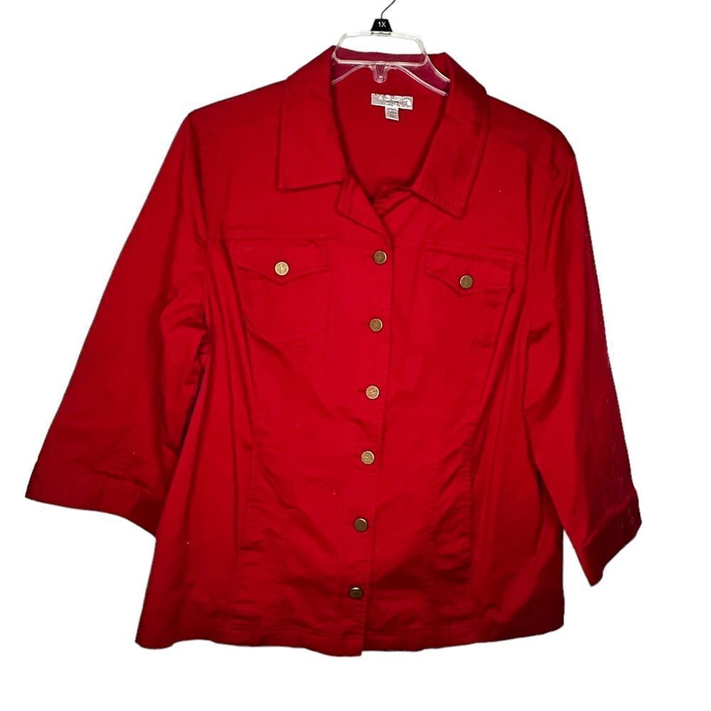 Dressbarn Red Jacket - Picture 1 of 5